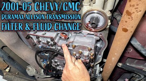those instructions have the transmission being rotated horizontal (or upside down) for removal of the pan and the filter. . Allison 10l1000 fluid change